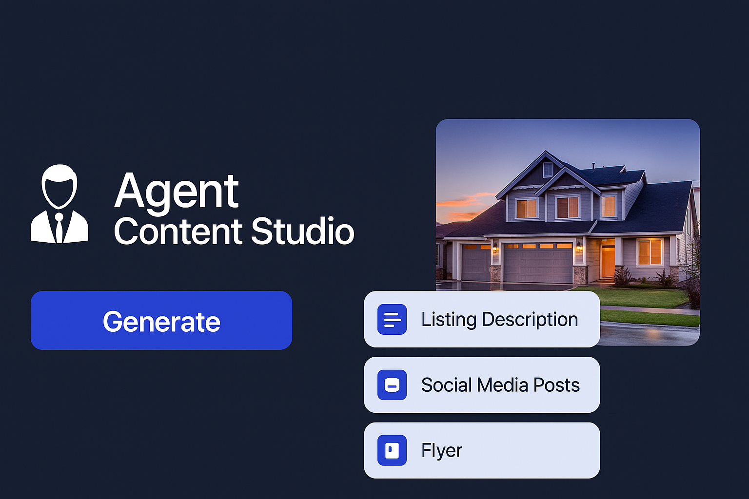 AgentContentStudio - AI-Powered Real Estate Marketing